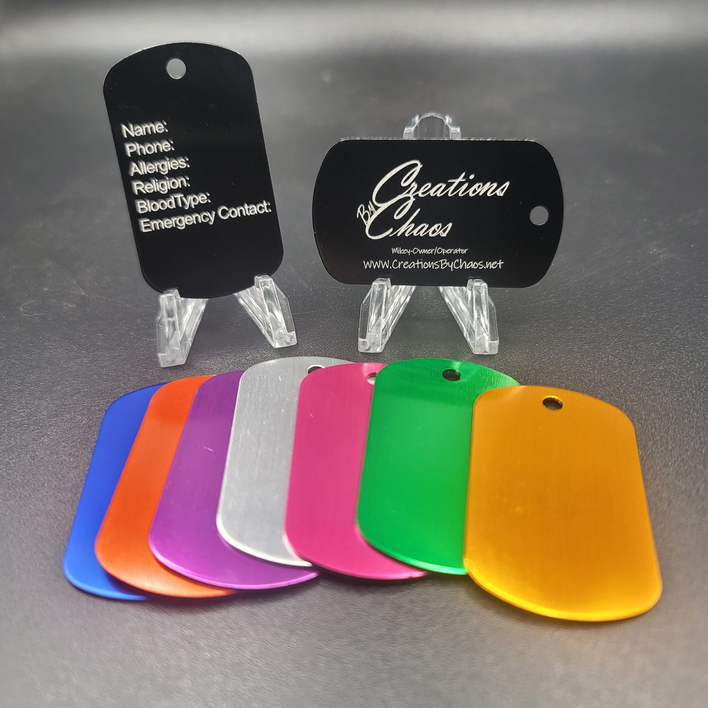 Anodized Aluminum ID Tags