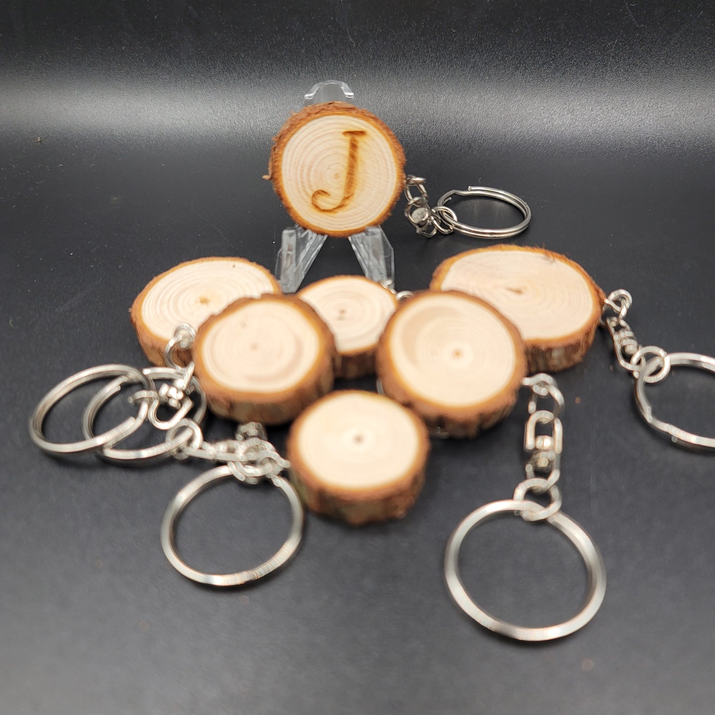 Small Natural Wood Keychain